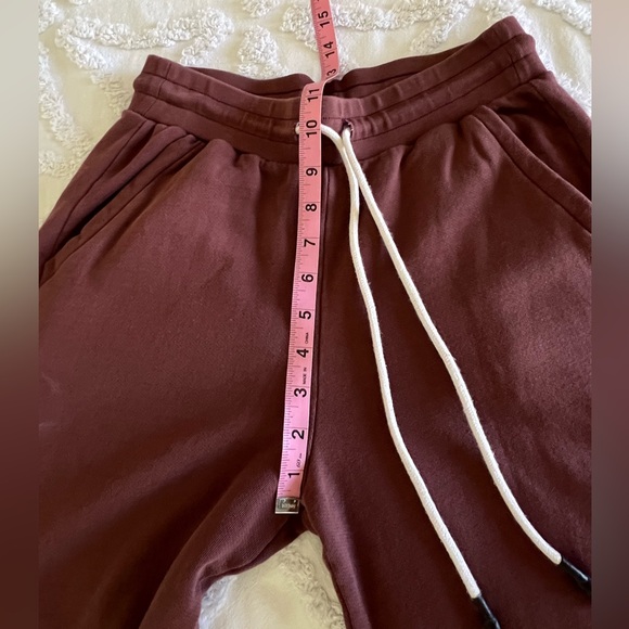 Soucy EZ Joggers Wide Leg Brown Pima Cotton Cozy Sweats Size Small - Picture 8 of 9